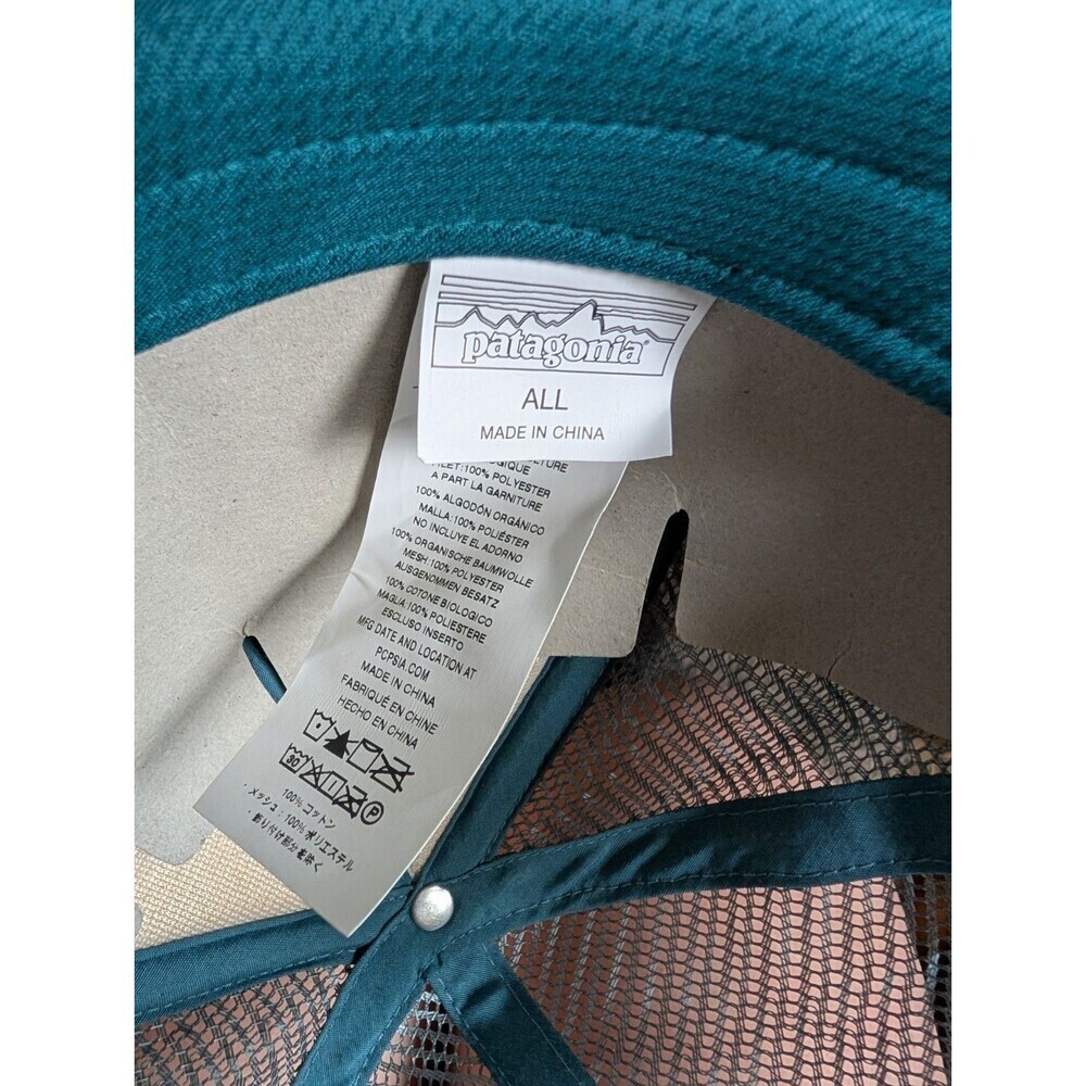 Patagonia Hoofin' It Interstate Trucker Hat Teal Women's Men's Hiking Gorpcore - Picture 11 of 12